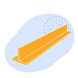 Латунный профиль Т-образный 10 мм ЛС59-1