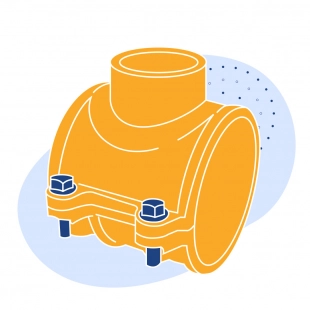 Седелка чугунная Ду 150 мм ГОСТ 5525-89