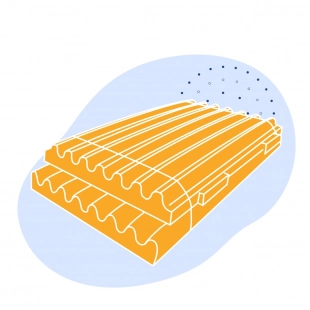 Стеновая сэндвич-панель МВ 50х1170(1000) мм мышино-серый