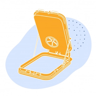 Крышка судовых люков 600х600 мм ГОСТ 25309-94