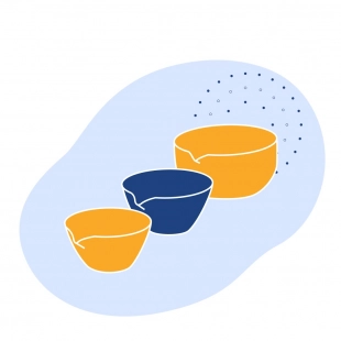 Чаша из прозрачного кварцевого стекла