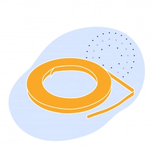 Лента с полимерным покрытием 1.7 мм ПВХ ГОСТ 34180-2017