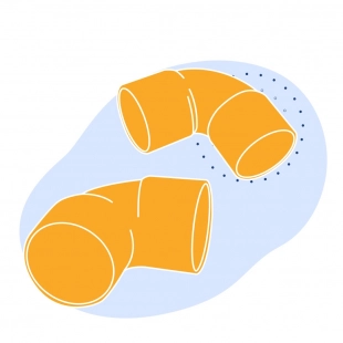 Отвод медный под прессовку 90° 64 мм М2р ГОСТ Р 52948-2008