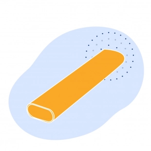 Труба стальная плоскоовальная 50х25х2 мм ст10 ГОСТ 8644-68