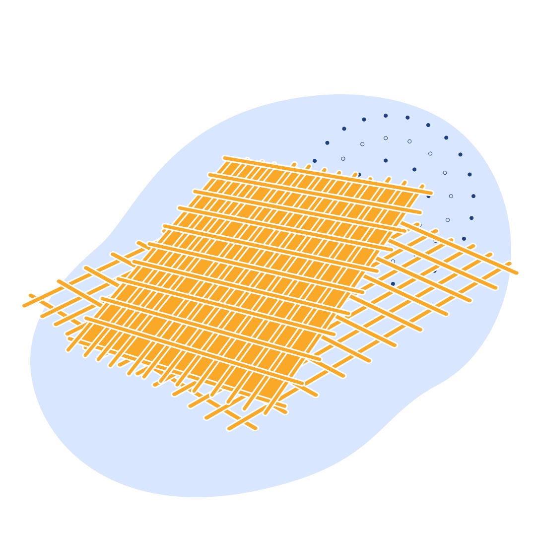 Стальная дорожная сетка в картах 200x200x10 мм 2000x6000 мм В500С ГОСТ 23279-2012