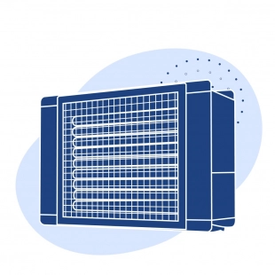Электрокалорифер 435x610x745 мм 25 кВт 3000 м3/час