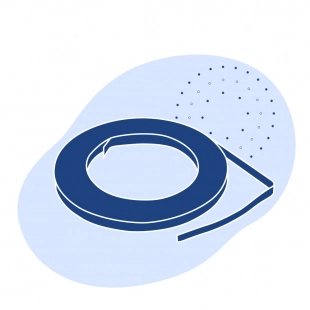 Лента с полимерным покрытием 1.7 мм ПВХ ГОСТ 34180-2017