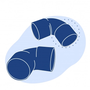 Отвод медный под прессовку 90° 64 мм М2р ГОСТ Р 52948-2008